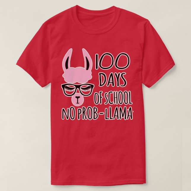 100 days of school no probLama gift T-Shirt (Design Front)
