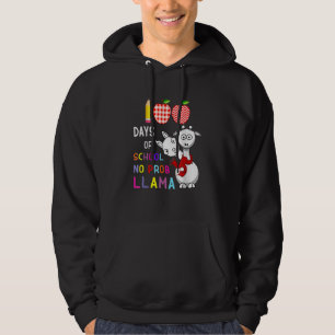 100 Days Of School No Probllama Llama 100th Day_4 Hoodie