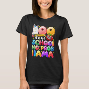 100 Days of School No Probllama Llama Gift Kids Gi T-Shirt