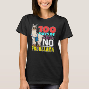 100 Days of School No Probllama Outfit Cute Llama  T-Shirt