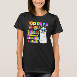 100 Days Of School No Probllama Shirts, Teacher Ll T-Shirt