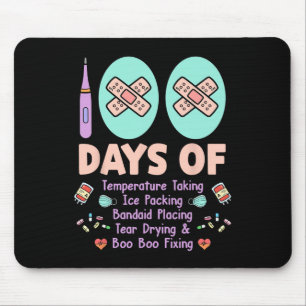 100 Days Of School Nurse Packing Byndaid Healthcar Mouse Mat
