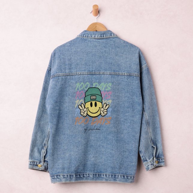 100 days of school, one hundred days of class denim jacket (Hangar)