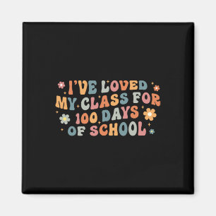 100 Days Of School Outfit Retro Teacher 100th Day Magnet