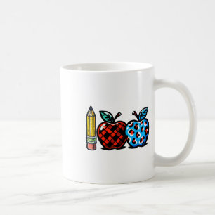 100 Days Of School Pencil And Checkered Leopard Pr Coffee Mug