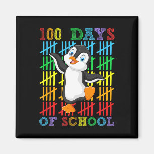 100 Days Of School Penguin Lover Boys Girls 100th Magnet