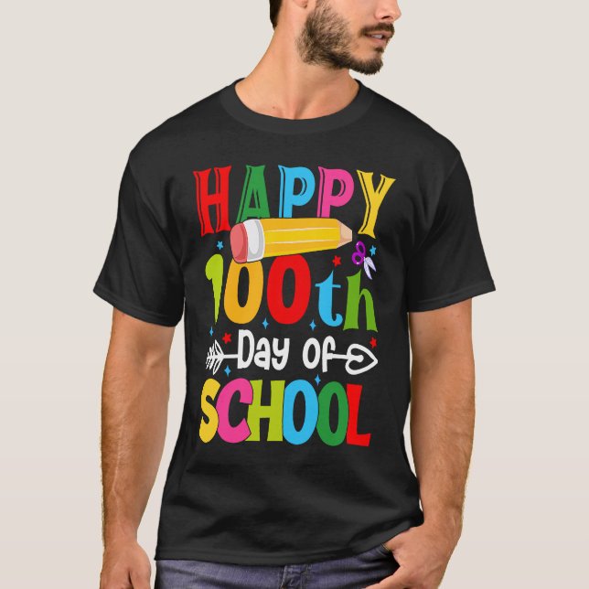 100 Days of School perfect for any Students and Te T-Shirt (Front)