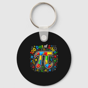 100 Days Of School Pi Math Drip Funny 100 Days Kid Key Ring