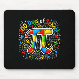 100 Days Of School Pi Math Drip Funny 100 Days Kid Mouse Mat