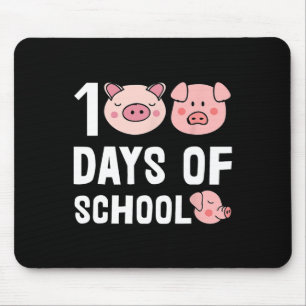 100 Days Of School Pig Cartoon Teacher Cute Studen Mouse Mat