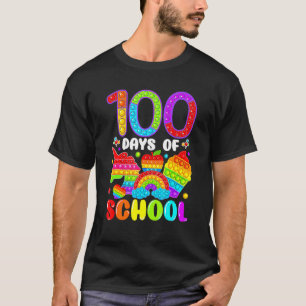 100 Days Of School Pop It Teacher Kids Boys Girls T-Shirt