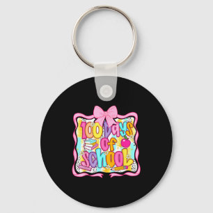 100 Days Of School Preppy 100th Day Of School Teac Key Ring