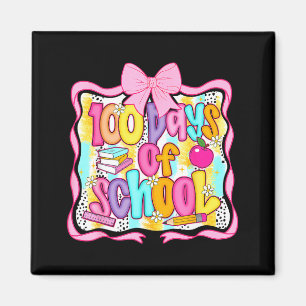 100 Days Of School Preppy 100th Day Of School Teac Magnet