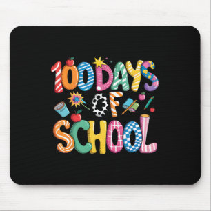 100 Days Of School Preppy Coquette Bow 100 Day Sma Mouse Mat