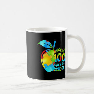 100 Days Of School Puzzle Apple Autism Awareness Coffee Mug