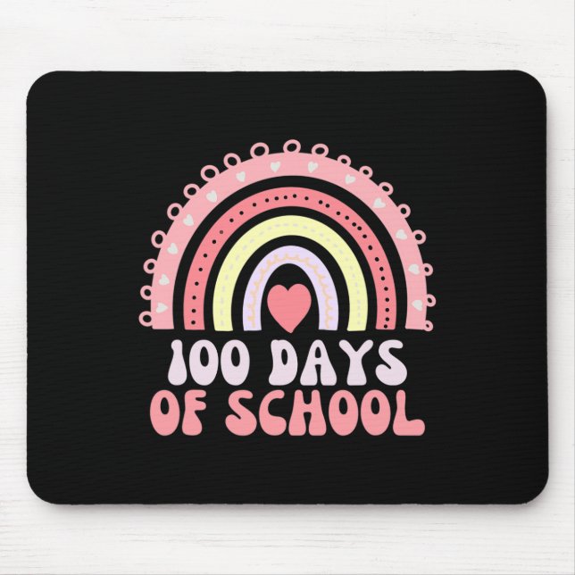 100 Days Of School Rainbow 100th Day Of School 100 Mouse Mat (Front)