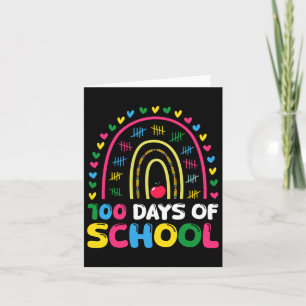 100 Days Of School Rainbow 100th Day Of School Boy Card