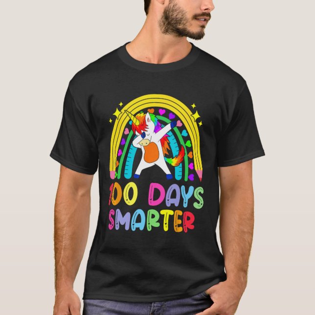 100 Days Of School Rainbow 100th Day Of School Boy T-Shirt (Front)