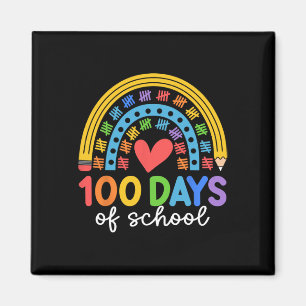 100 Days Of School Rainbow Celebration Design Magnet