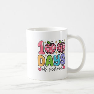 100 Days Of School Retro Disco Teacher Kids Happy Coffee Mug