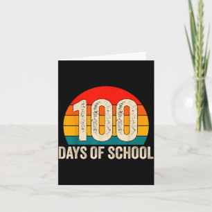 100 Days Of School Retro Teachers Boys 100th Day O Card