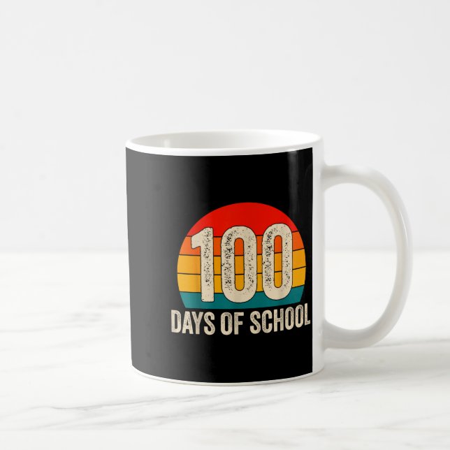 100 Days Of School Retro Teachers Boys 100th Day O Coffee Mug (Right)