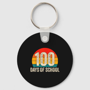 100 Days Of School Retro Teachers Boys 100th Day O Key Ring