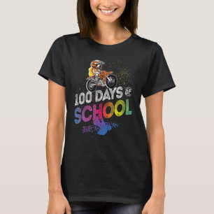 100 Days Of School Rider Dirt Bike Backpack For Bo T-Shirt