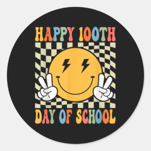 100 days of school, school, teacher, 100 days, 100 classic round sticker