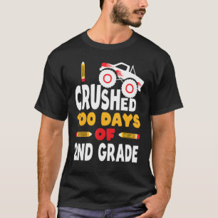 100 Days Of School Second Grade Monster Truck 2nd  T-Shirt