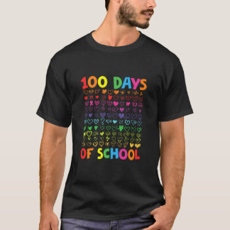 100 Days Of School Shirt, 100 Hearts Shirt, Teache T-Shirt