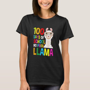 100 Days of School Shirt No Probllama Llama Gifts 