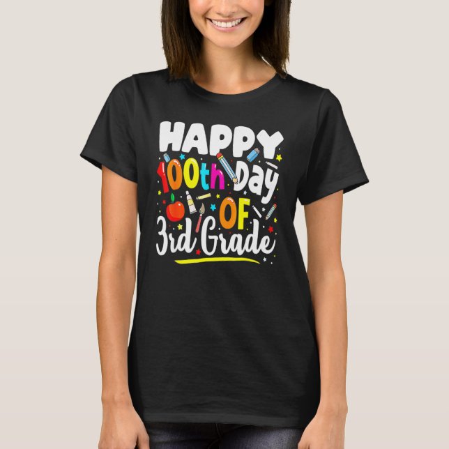 100 Days Of School Shirt Teacher Gift 100th Day Of (Front)