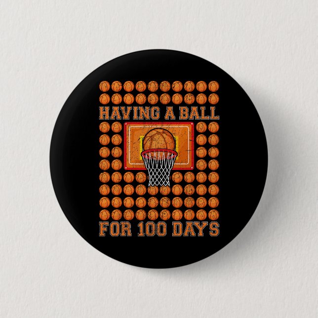 100 Days Of School Sketll 100th Day For Boys Kids  6 Cm Round Badge (Front)