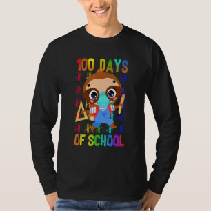 100 Days Of School Sloth Wearing Mask Smarter Kids T-Shirt