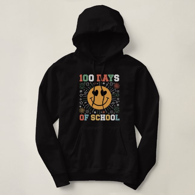 100 days of school smile hoodie (Design Front)