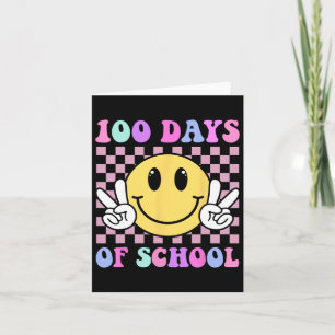 100 Days Of School Smile Teacher Boys Girls 100th Card