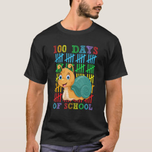 100 Days of School Snail Boys Girls 100th Day Scho T-Shirt