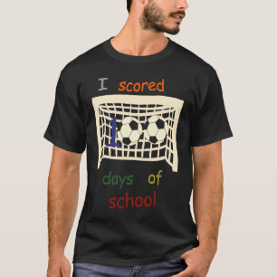 100 Days Of School Soccer 100th Day  For Boys Men T-Shirt