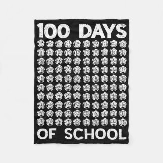 100 Days Of School Soccer 100th Day Of School Boys Fleece Blanket