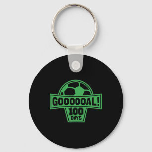 100 Days Of School Soccer 100th Day Of School Spor Key Ring
