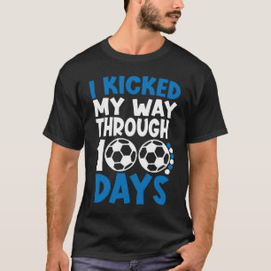 100 Days of School Soccer Boys Kid 100th Day Of Sc T-Shirt