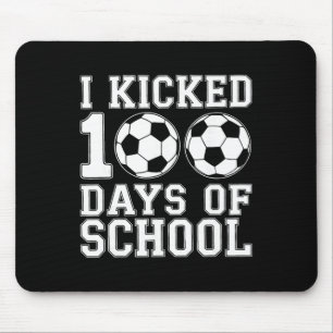 100 Days Of School Soccer Boys Kids 100th Day Of S Mouse Mat