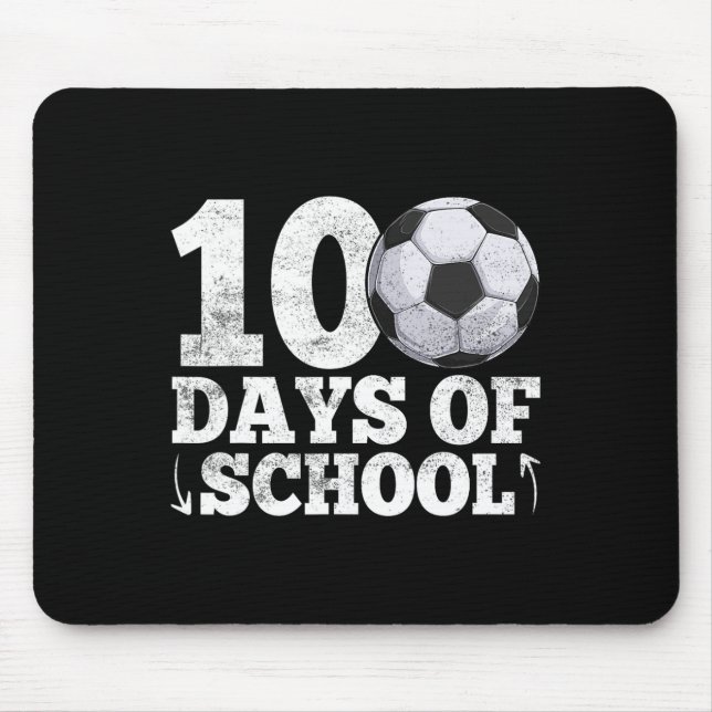100 Days Of School Soccer Player Teacher Student 1 Mouse Mat (Front)
