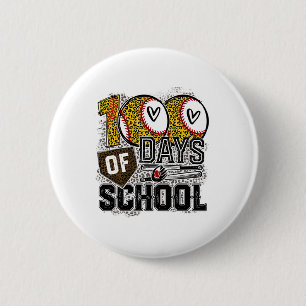 100 Days Of School Softbyll, Teacher 100th Day Of  6 Cm Round Badge