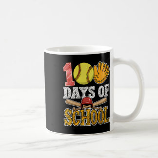 100 Days Of School Softll Funny 100th Day Sport Lo Coffee Mug