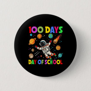 100 Days Of School Space Astronaut 100th Day 6 Cm Round Badge