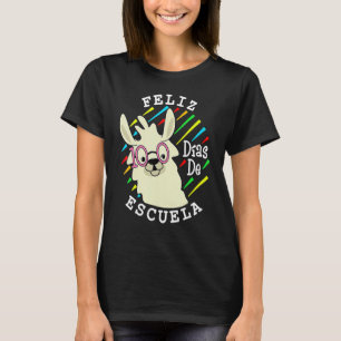 100 Days Of School Spanish Llama Feliz 100 Dias De T-Shirt