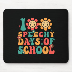 100 Days Of School Speech Therapy Groovy Slp Teach Mouse Mat
