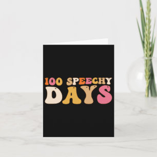 100 Days Of School Speech Therapy Happy 100th Day  Card